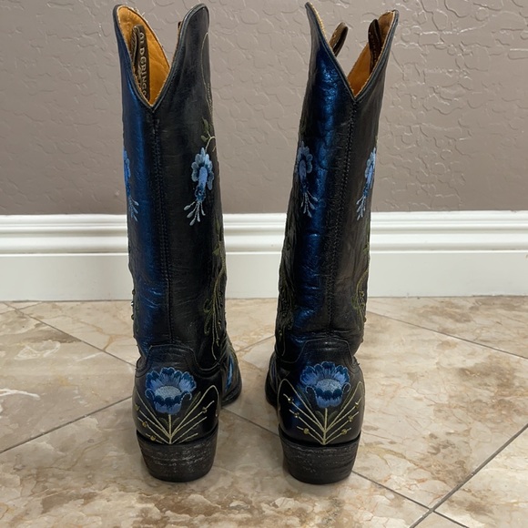 Old Gringo Embroidered Crystal Sora Size 6.5B Western Cowboy Cowgirl Boots Blue - Picture 4 of 13